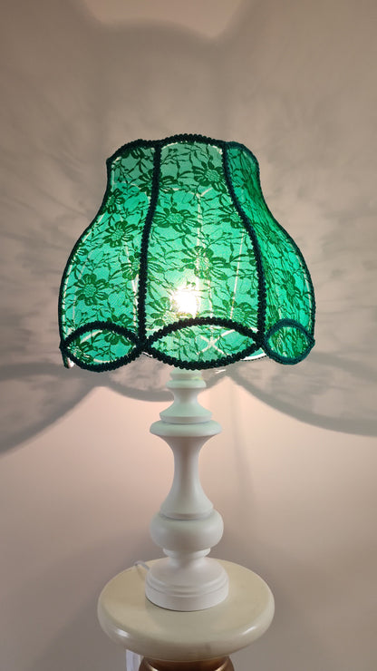 Green table lamp, for living room decor, for home comfort. № 5004