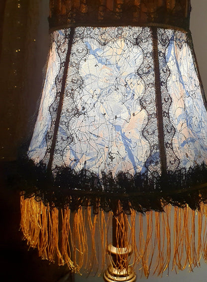 Victorian Fringed Lampshade for Floor Lamps - Handmade Antique Lampshade. 2301