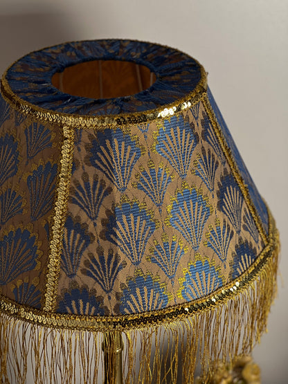 Victorian Lampshade with Golden Blue. 0907