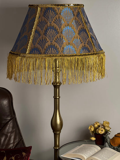Victorian Lampshade with Golden Blue. 0907