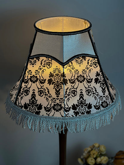 Lampshade. Victorian lampshade made of fabric and fringe. 3608