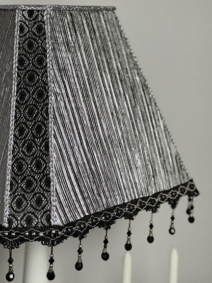 Handmade silver lampshade, unique lampshade. 3403