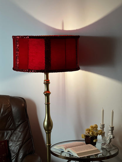 Lampshade. Art Deco Two-Colored Silk Lampshade with Tassels. 5802