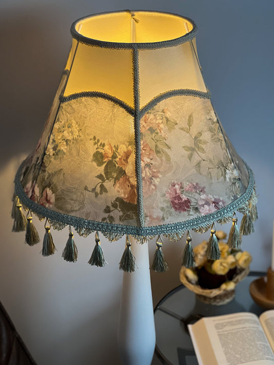 Luxury Floral Rose Fringed Lampshade for Floor Lamps. 3605