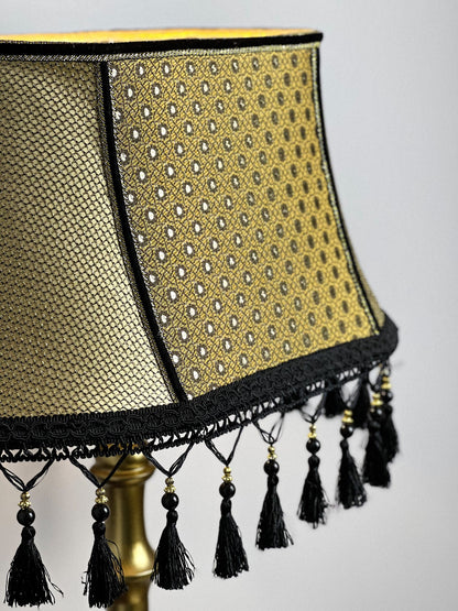 Lampshade. Art Deco Opulence Lampshade with Fringe and Tassel Detai. 5305