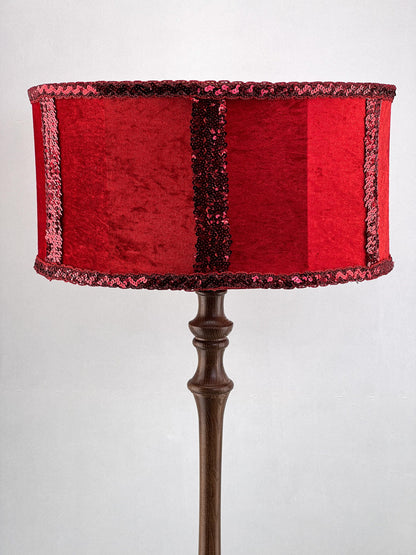 Lampshade. Art Deco Two-Colored Silk Lampshade with Tassels. 5802