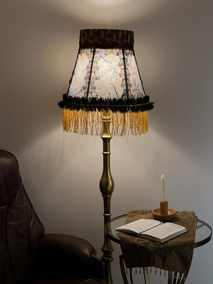 Victorian Fringed Lampshade for Floor Lamps - Handmade Antique Lampshade. 2301