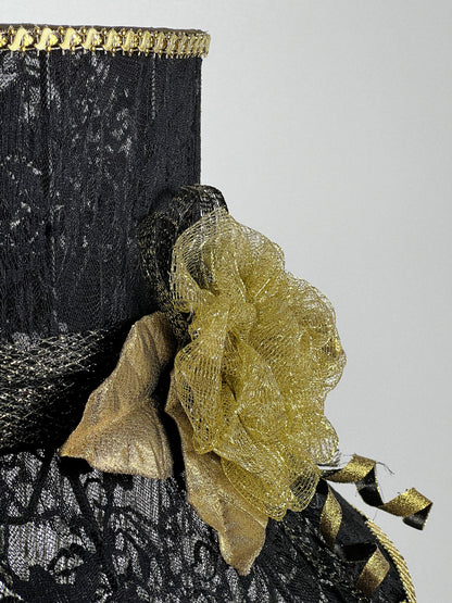 Opulent Black Victorian Lampshade  6101