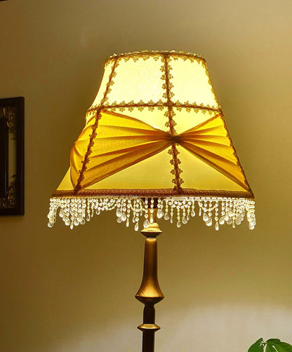 Yellow Lamp Victorian Fabric Lampshade