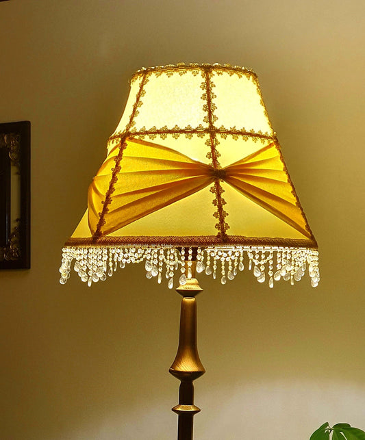 Yellow Lamp Victorian Fabric Lampshade