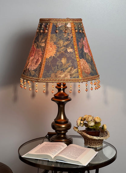 Flower lampshade - handmade patterned lampshade for a large flower lamp. 0202