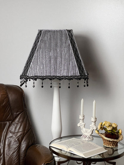 Handmade silver lampshade, unique lampshade. 3403