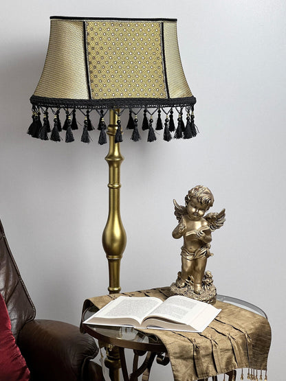 Lampshade. Art Deco Opulence Lampshade with Fringe and Tassel Detai. 5305