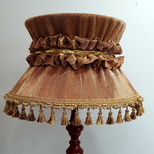 Lampshade, Elegant Vintage Golden  Lampshade. 6305