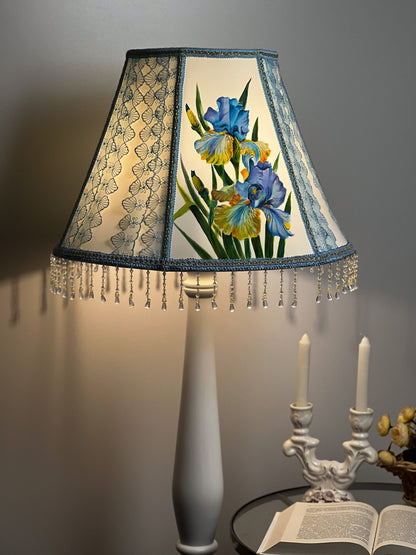 Lampshade. Hand-painted flower lampshade, art deco lamps, floral lamps. 3805