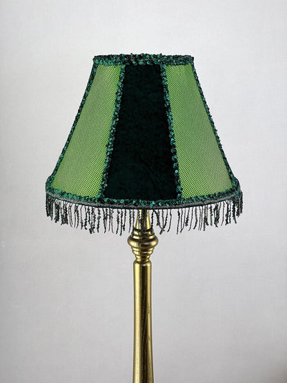 Victorian lampshade light green fabric fringe PRODUCT TO ORDER. 1118