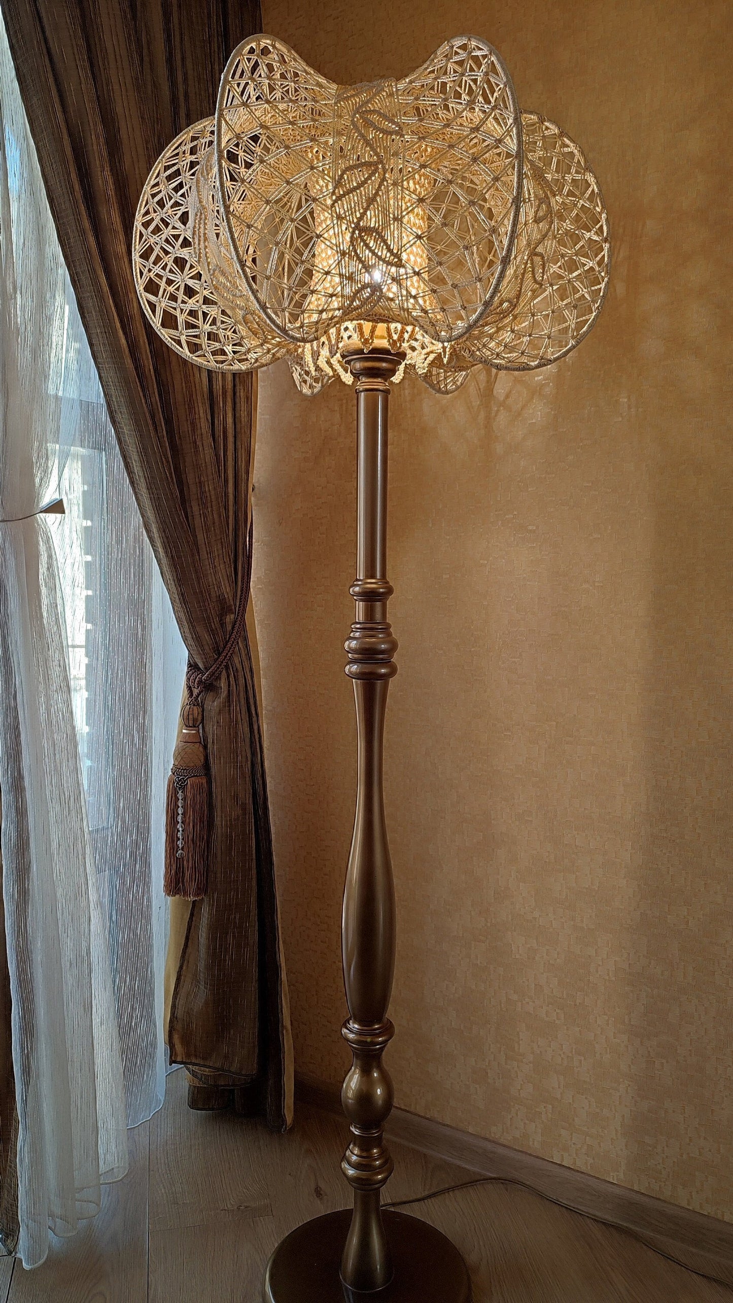 Lamp floor, unique lamp, handmade home lamp, art deco lamp. 2207