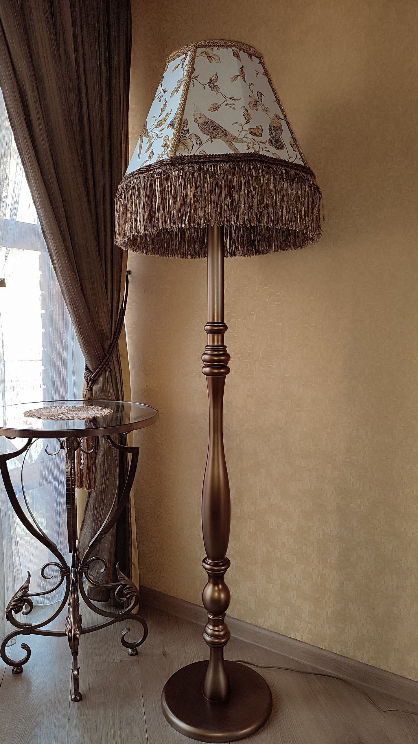 Floor lamp, art deco lamp, lamp floor, handmade home lamp.