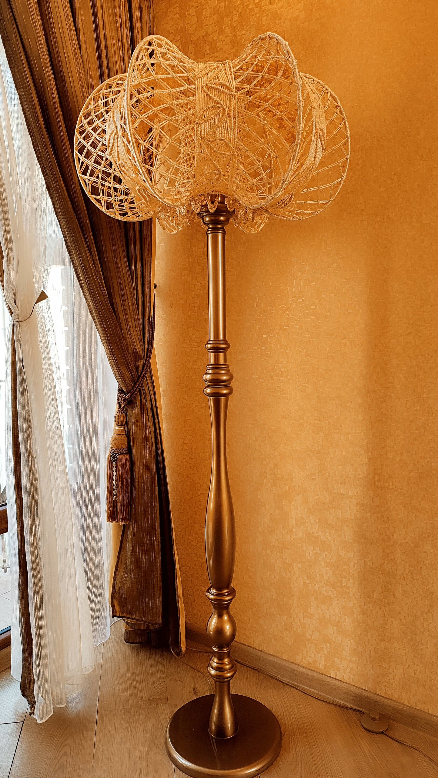 Lamp floor, unique lamp, handmade home lamp, art deco lamp. 2207