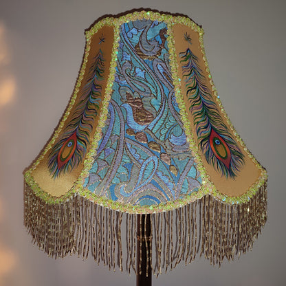 Lampshade. Enchanting Victorian Lampshade: Handcrafted with Peacock. PRODUCT TO ORDER. 2008
