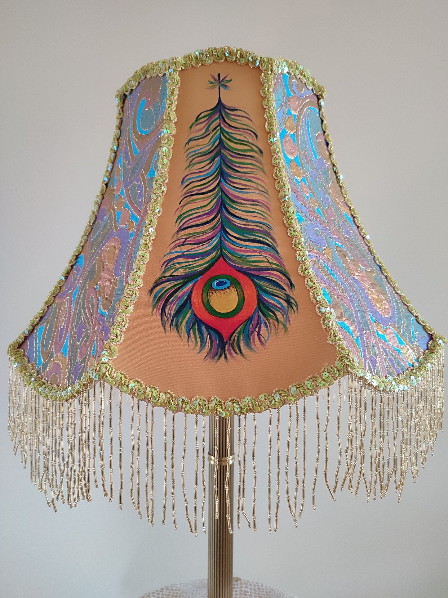 Lampshade. Enchanting Victorian Lampshade: Handcrafted with Peacock. PRODUCT TO ORDER. 2008