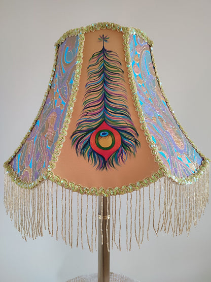Lampshade. Enchanting Victorian Lampshade: Handcrafted with Peacock. PRODUCT TO ORDER. 2008