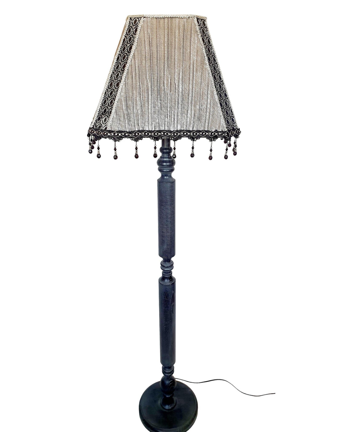 Handmade silver lampshade, unique lampshade. 3403