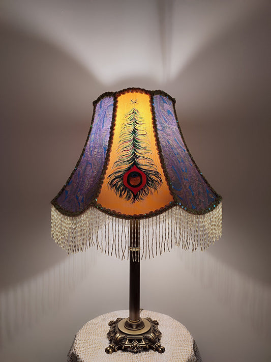 Lampshade. Enchanting Victorian Lampshade: Handcrafted with Peacock. PRODUCT TO ORDER. 2008