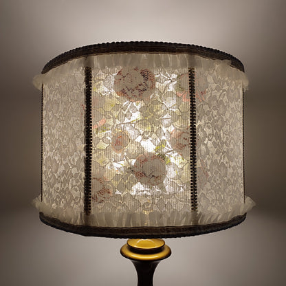 Lampshade with flowers, handmade floral lampshade. 4001