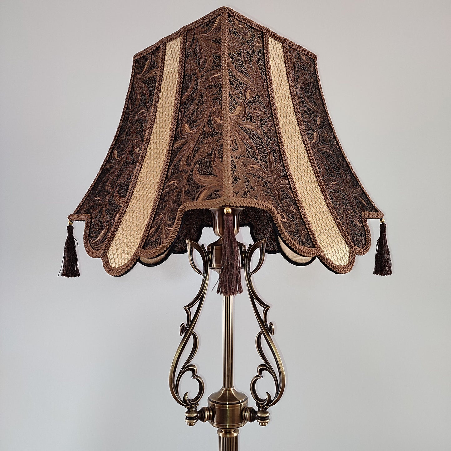 Lampshade, fabric lamp shade, unique lamp shades, art deco lamp. 6005