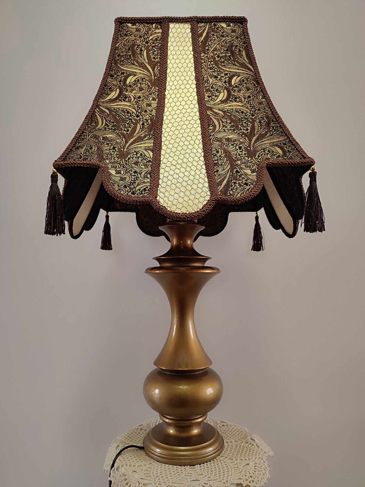 Lampshade, fabric lamp shade, unique lamp shades, art deco lamp. 6005