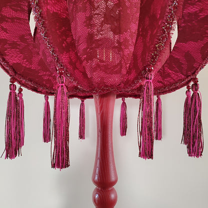 Lampshade, red lampshade, fabric lampshade, retro shades. 8201