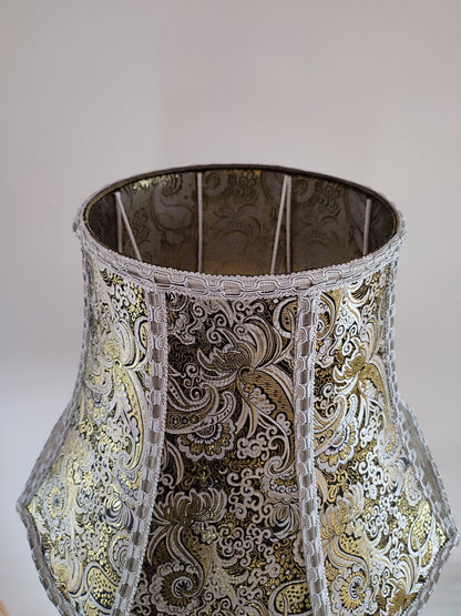 Lampshade, fabric lampshade, unique lamp shades, Golden lampshade. 4706