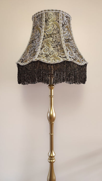 Lampshade, fabric lampshade, unique lamp shades, Golden lampshade. 4706